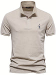 Men's Slim Fit Pique Polo Shirt Embroidered Logo