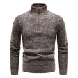 Men's Quarter Zip Knit Sweater Mock Neck
