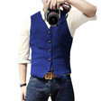 Men's Tweed Suit Vest Slim Fit
