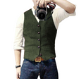 Men's Tweed Suit Vest Slim Fit