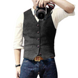 Men's Tweed Suit Vest Slim Fit