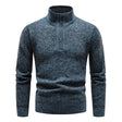 Men's Quarter Zip Knit Sweater Mock Neck