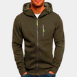 Men's Zip-Up Hoodie Contrast Zipper Details