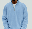Marcus | Modern Ribbed Quarter-Zip Sweater