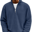 Marcus | Modern Ribbed Quarter-Zip Sweater