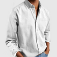 Men's Denim Button-Down Shirt Chest Pocket