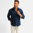 Men's Linen Button-Down Shirt Regular Fit