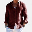 Men's Linen Button-Down Shirt Regular Fit