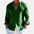 Men's Linen Button-Down Shirt Regular Fit