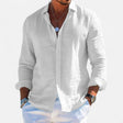 Men's Linen Button-Down Shirt Regular Fit