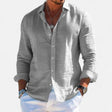Men's Linen Button-Down Shirt Regular Fit