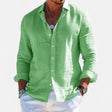 Men's Linen Button-Down Shirt Regular Fit