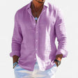 Men's Linen Button-Down Shirt Regular Fit