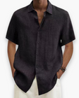 Men's Linen Shirt Short Sleeve Lightweight