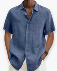 Men's Linen Shirt Short Sleeve Lightweight
