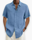 Men's Linen Shirt Short Sleeve Lightweight