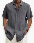 Men's Linen Shirt Short Sleeve Lightweight