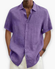 Men's Linen Shirt Short Sleeve Lightweight