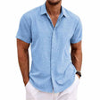 Men's Linen Shirt Short Sleeve