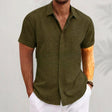 Men's Linen Shirt Short Sleeve