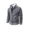 Men's Diamond Knit Cardigan Zip Front