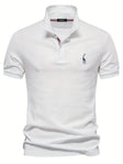 Men's Slim Fit Pique Polo Shirt Embroidered Logo