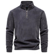Men's Fleece Quarter Zip Sweater Stand Collar