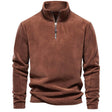 Men's Fleece Quarter Zip Sweater Stand Collar