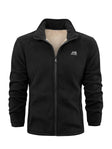 Men's Fleece Jacket Sherpa Lined Stand Collar