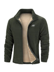 Men's Fleece Jacket Sherpa Lined Stand Collar