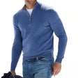 Men's Quarter Zip Sweater Ribbed Collar