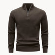 Men's Quarter Zip Knit Sweater Honeycomb Texture