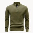 Men's Quarter Zip Knit Sweater Honeycomb Texture