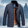 Men's Quilted Winter Jacket Faux Fur Collar