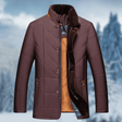 Men's Quilted Winter Jacket Faux Fur Collar