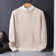 Men's Knit Sweater Mock Neck Layered Collar