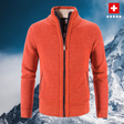 Men's Knit Zip Cardigan Sweater Fleece Lined