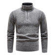 Men's Quarter Zip Knit Sweater Mock Neck