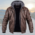 Raymond | Rugged Hooded Leather Moto Jacket