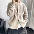 Men's Wool Blend Cardigan Round Neck
