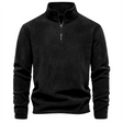 Men's Fleece Quarter Zip Sweater Stand Collar