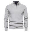 Men's Quarter Zip Sweater Ribbed Knit