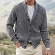 Men's Shawl Collar Cardigan Sweater Ribbed Knit