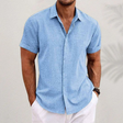 Classic Linen Short-Sleeve Shirt Men