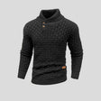Men's Shawl Collar Knit Sweater Button Front