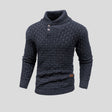 Men's Shawl Collar Knit Sweater Button Front