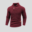 Men's Shawl Collar Knit Sweater Button Front