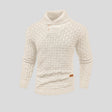 Men's Shawl Collar Knit Sweater Button Front