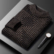 Men's Knit Sweater Geometric Pattern