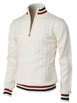 Men's Cable Knit Quarter Zip Sweater